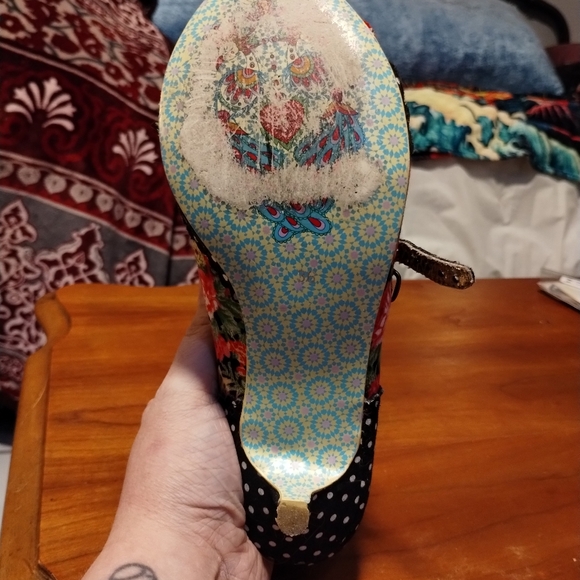 Irregular Choice black & white polka dot heels - Picture 6 of 10